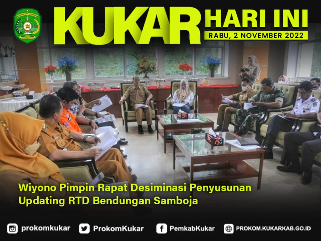 Wiyono Pimpin Rapat Desiminasi Penyusunan Updating RTD Bendungan Samboja