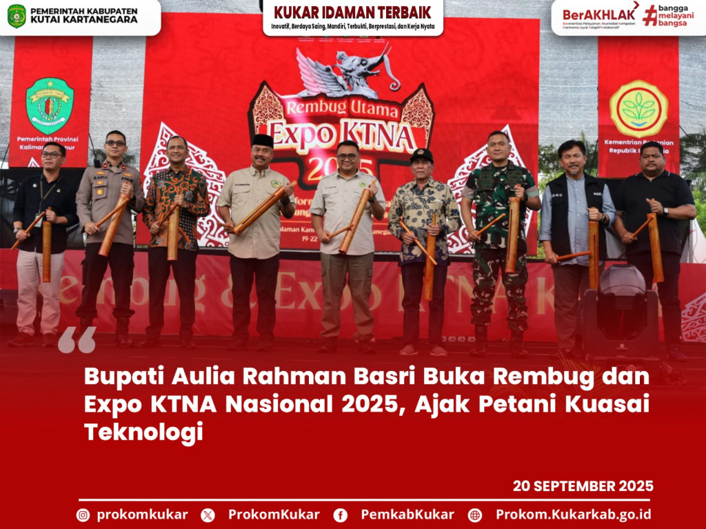 Bupati Aulia Rahman Basri Buka Rembug dan Expo KTNA Nasional 2025, Ajak Petani Kuasai Teknologi