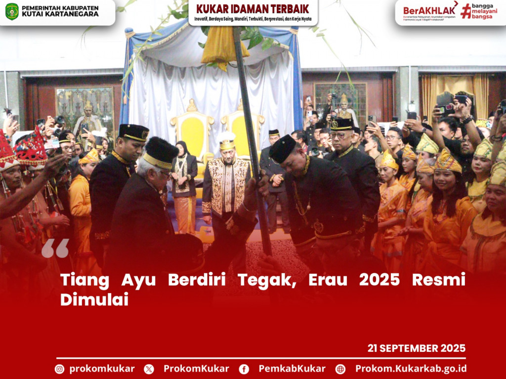 Tiang Ayu Berdiri Tegak, Erau 2025 Resmi Dimulai