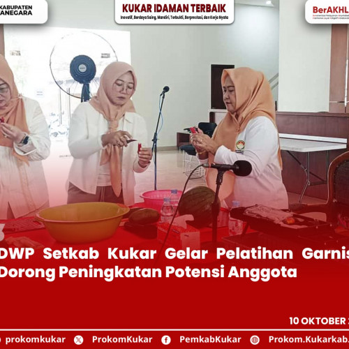 DWP Setkab Kukar Gelar Pelatihan Garnish, Dorong Peningkatan Potensi Anggota