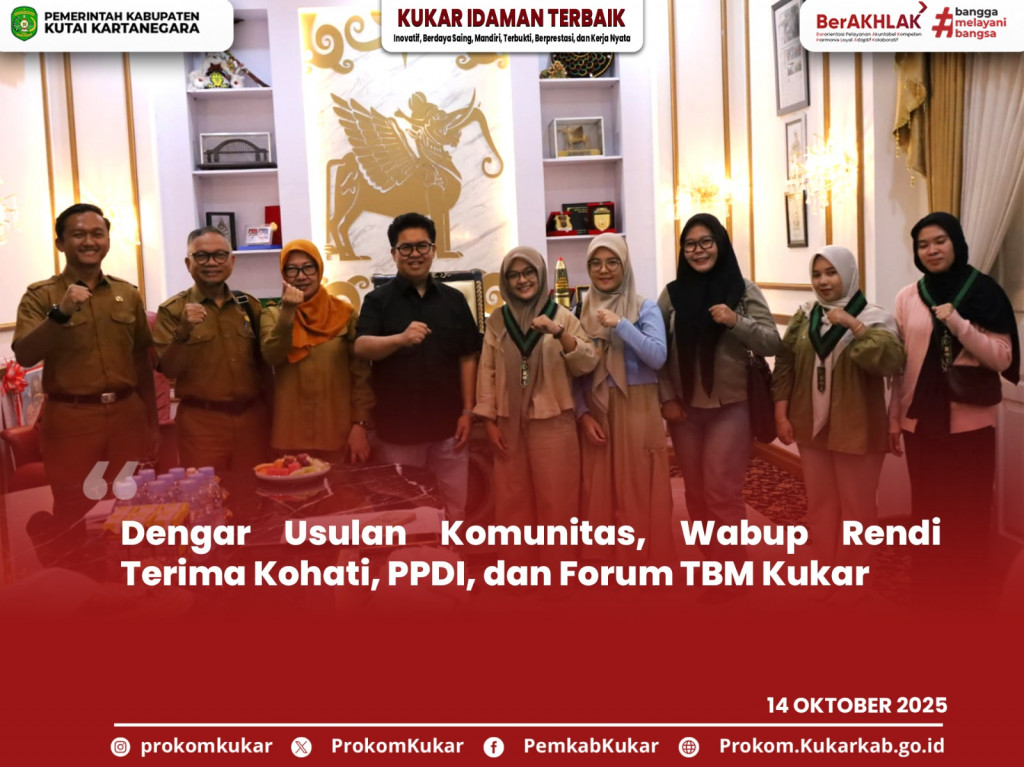 Dengar Usulan Komunitas, Wabup Rendi Terima Kohati, PPDI, dan Forum TBM Kukar  ‎  ‎​