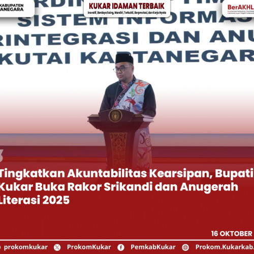 Tingkatkan Akuntabilitas Kearsipan, Bupati Kukar Buka Rakor Srikandi dan Anugerah Literasi 2025