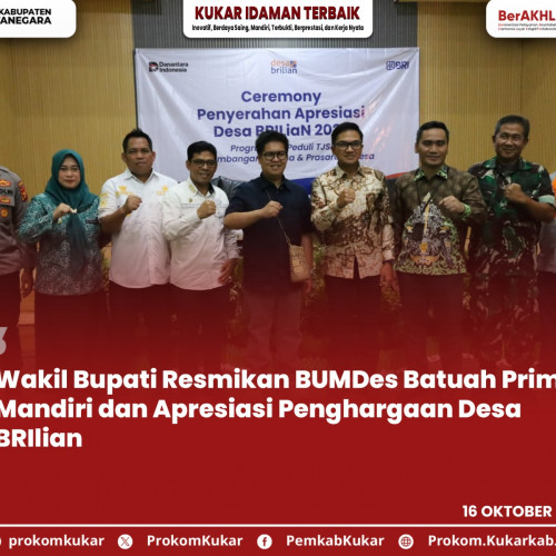 Wakil Bupati Resmikan BUMDes Batuah Prima Mandiri dan Apresiasi Penghargaan Desa BRIlian